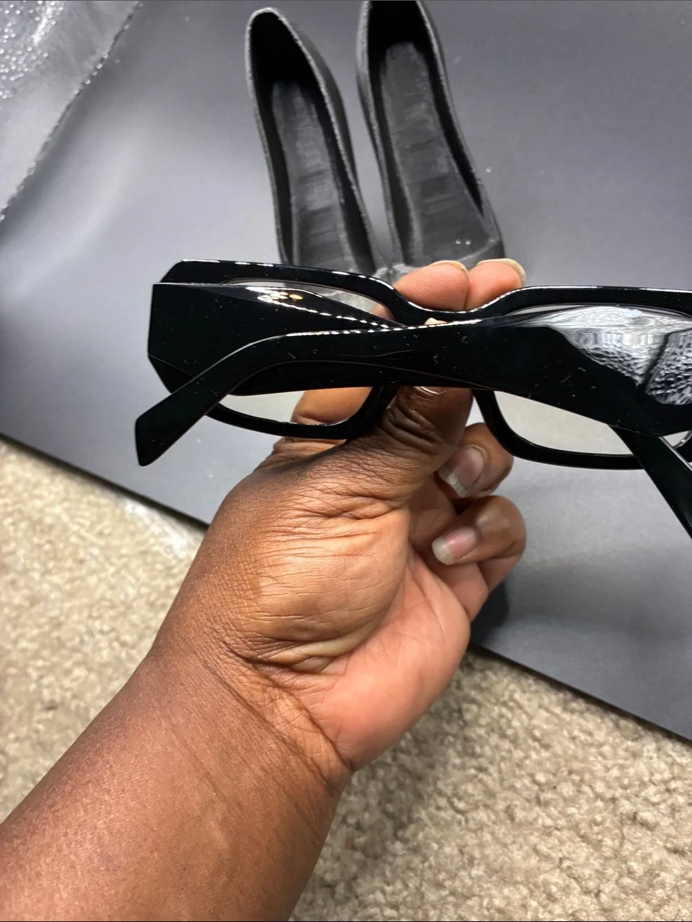 The coolest blue light Fashion Nova Black Angular Rectangular Women's Glasses
